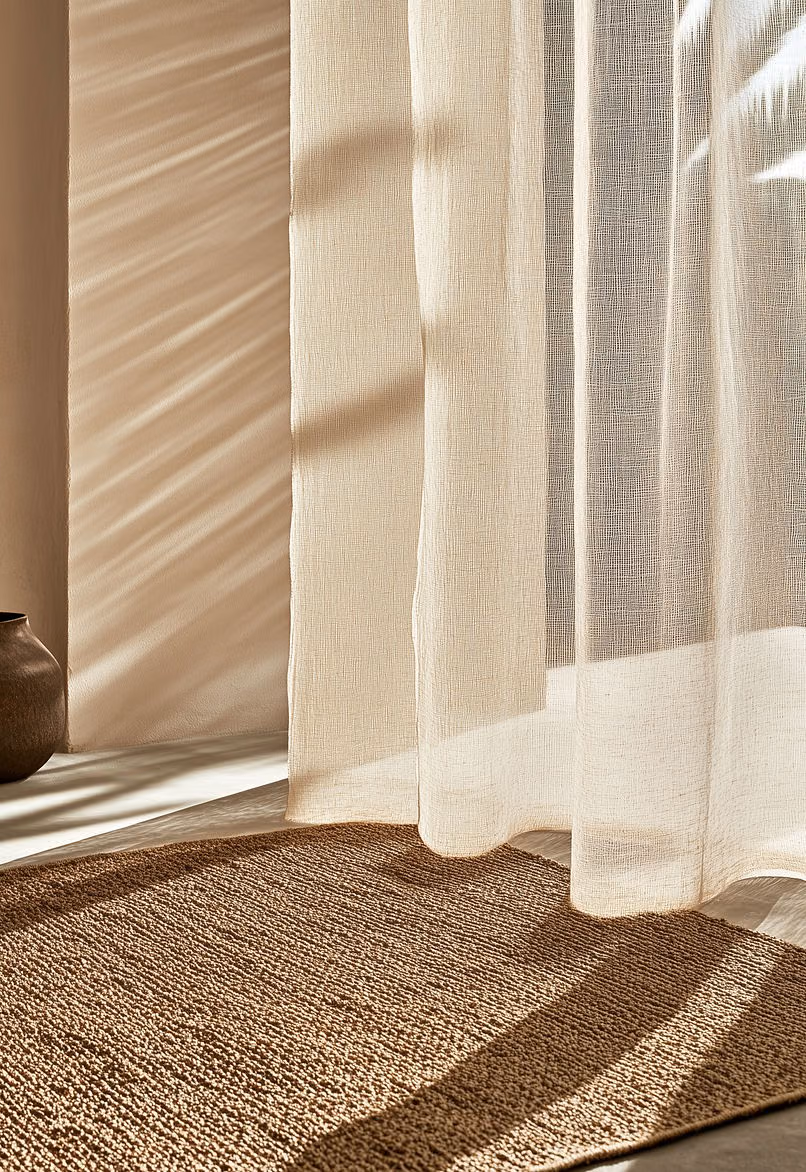 Custom drapery and window fabric detail in a Bellevue Homes interior